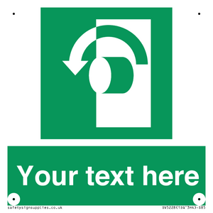 Custom Turn Anti-Clockwise Sign